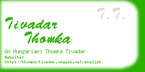 tivadar thomka business card